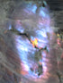 L-L-4535-rl :  7-Inch Life Size  Rainbow Light Labradorite Crystal Skull
