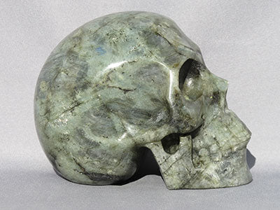 L-L-1359-rl : 3-Pound Rainbow Light Labradorite Crystal Skull