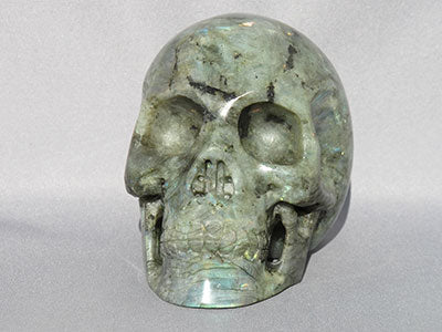 L-L-1359-rl : 3-Pound Rainbow Light Labradorite Crystal Skull