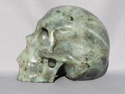 L-L-1374-rl : 5-Inch Rainbow Light Labradorite Crystal Skull