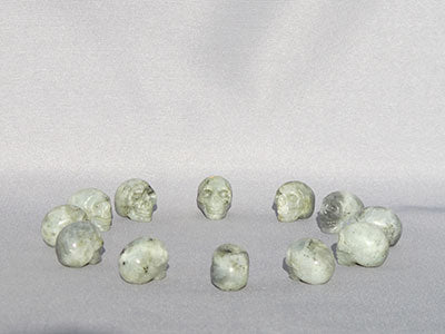 CS-12-L-L :  Rainbow Light Labradorite 12 Crystal Skulls Set