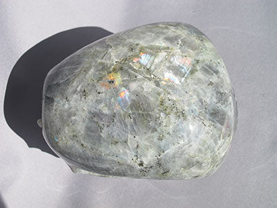 A-L-L-5108-rl : 11-Pound Life-Size Rainbow Light Labradorite Crystal Skull
