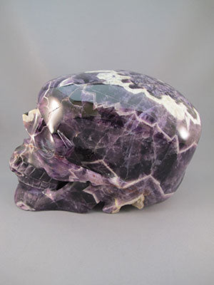 CA-L-4257 : Chevron Amethyst Crystal Skull