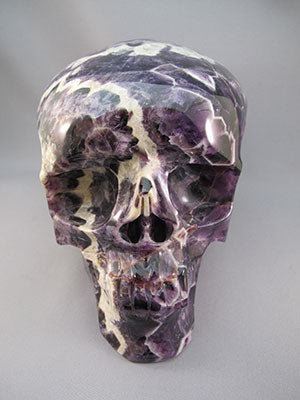 CA-L-4257 : Chevron Amethyst Crystal Skull