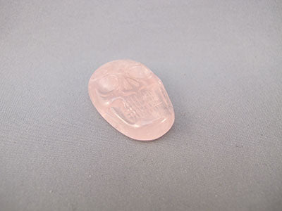 RQ-S-14-F : Rose Quartz Flat Crystal Skull