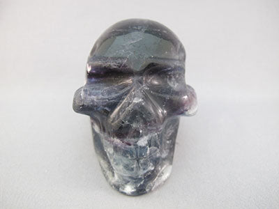 A-F-M-504 : Adoption Purple, Blue, Green & White Fluorite Crystal Skull