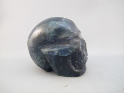 -F-M-303 : Adoption Blue and Purple Fluorite Crystal Skull