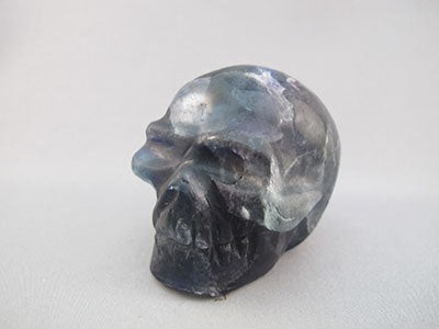 -F-M-303 : Adoption Blue and Purple Fluorite Crystal Skull