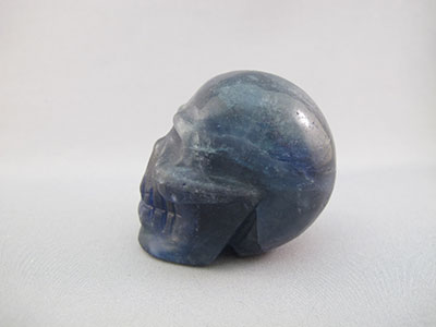 A-F-M-198 : Adoption Blue and Purple Fluorite Crystal Skull