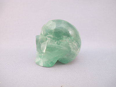 A-F-S-142 : Adoption Green Fluorite Crystal Skull