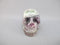 A-F-S-130 : Adoption Green, Purple, Blue & White Fluorite Crystal Skull