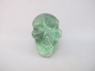 A-F-S-111 : Adoption Green Fluorite Crystal Skull