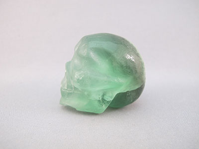 A-F-S-111 : Adoption Green Fluorite Crystal Skull