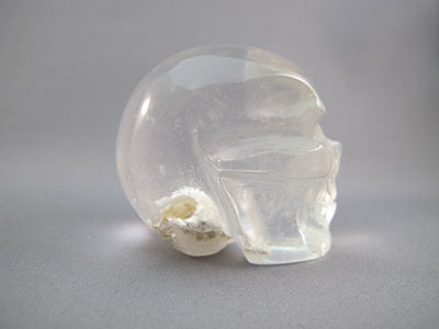 A-ASC-Q-M-108 : Adoption 2-Inch Hematoid Ascension Quartz Crystal Skull