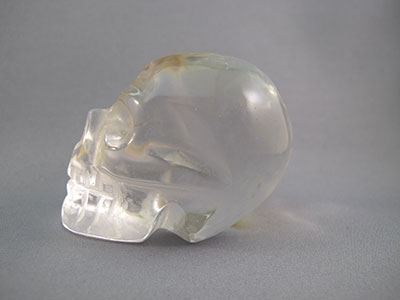 A-ASC-Q-M-125 : Adoption 2.25-Inch Hematoid Ascension Quartz Crystal Skull