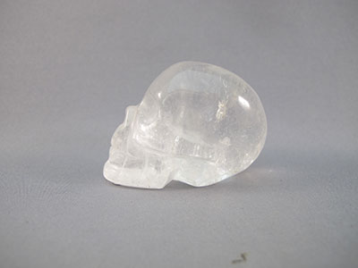 Q-S-0025 : 1.4-inch Pocket Quartz Crystal Skull