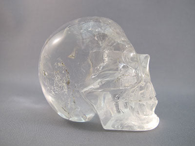 QR-M-0341 : 3-inch Rainbow Quartz Crystal Skull