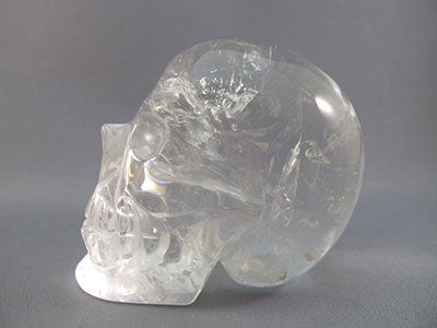 QR-M-0341 : 3-inch Rainbow Quartz Crystal Skull