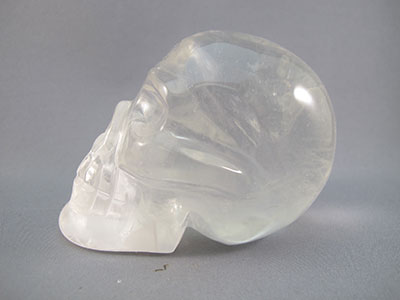 Q-M-0385 : 3.5-inch Quartz Crystal Skull