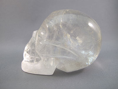 QR-M-0375 : 3.4-inch Rainbow Quartz Crystal Skull