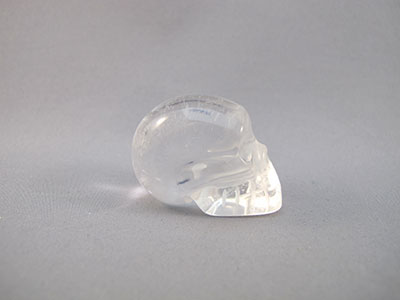 Q-S-0025 : 1.4-inch Pocket Quartz Crystal Skull