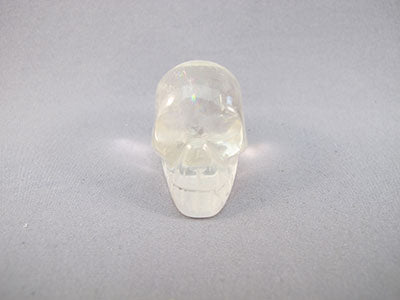 QR-S-0025 : 1.4-inch Pocket Rainbow Quartz Crystal Skull