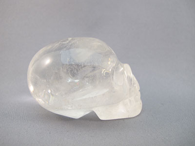 QR-M-0150 : 2.5-inch Rainbow Quartz Crystal Skull