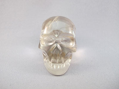 C-M-0088-r :  2-inch Rainbow Light Citrine Crystal Skull