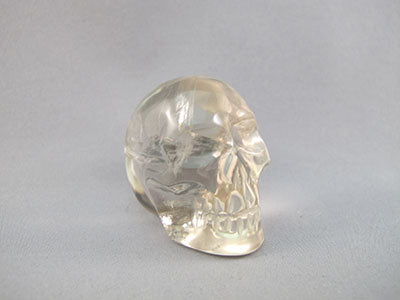 C-M-0088-r :  2-inch Rainbow Light Citrine Crystal Skull