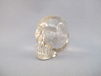 C-M-0088-r :  2-inch Rainbow Light Citrine Crystal Skull