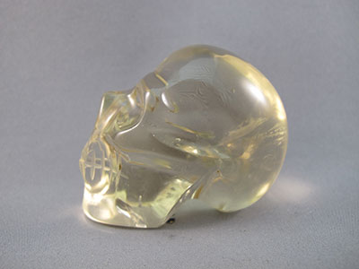 ASC-C-M-0142-r :  2.3-inch Ascension Rainbow Citrine Crystal Skull