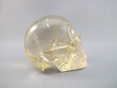 C-M-0163-r :  2.25-inch Rainbow Citrine Crystal Skull