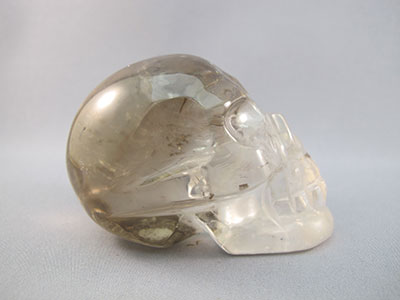 C-M-0247-r :  3-inch Tri-Color Rainbow Citrine Crystal Skull