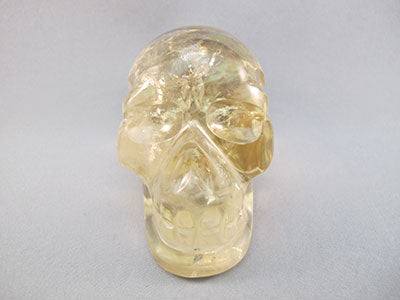 C-M-0370-r :  3.5-inch Rainbow Citrine Crystal Skull