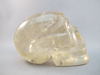 C-M-0370-r :  3.5-inch Rainbow Citrine Crystal Skull