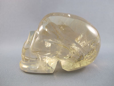 C-M-0370-r :  3.5-inch Rainbow Citrine Crystal Skull