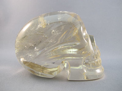 C-M-0383-r :  3.5-inch Rainbow Citrine Crystal Skull
