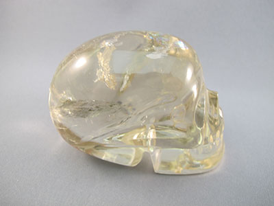 C-M-0383-r :  3.5-inch Rainbow Citrine Crystal Skull