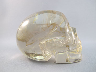 C-M-0389-r :  3.4-inch Rainbow Citrine Crystal Skull