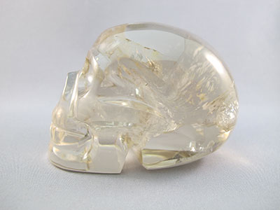 C-M-0389-r :  3.4-inch Rainbow Citrine Crystal Skull