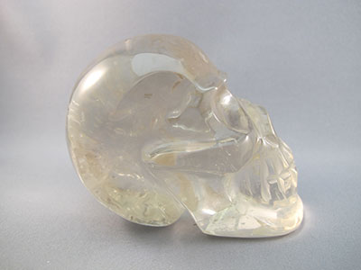 C-M-0601-rl :  3.8-inch Rainbow Light Citrine Crystal Skull