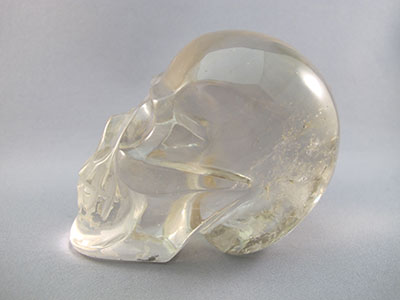 C-M-0601-rl :  3.8-inch Rainbow Light Citrine Crystal Skull