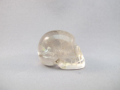 C-S-0028-r :  1.3-inch Rainbow Citrine Crystal Skull