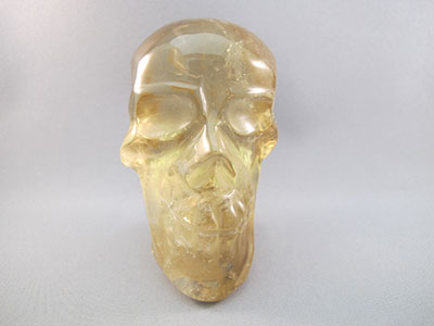 C-M-0507-r :  3-inch Rainbow Citrine Pedestal Skull