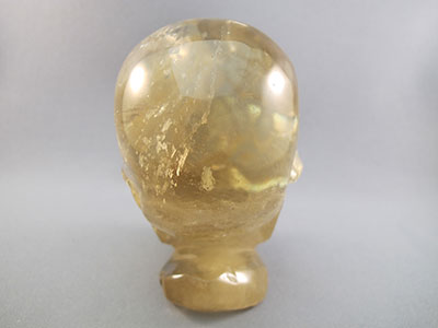 C-M-0507-r :  3-inch Rainbow Citrine Pedestal Skull