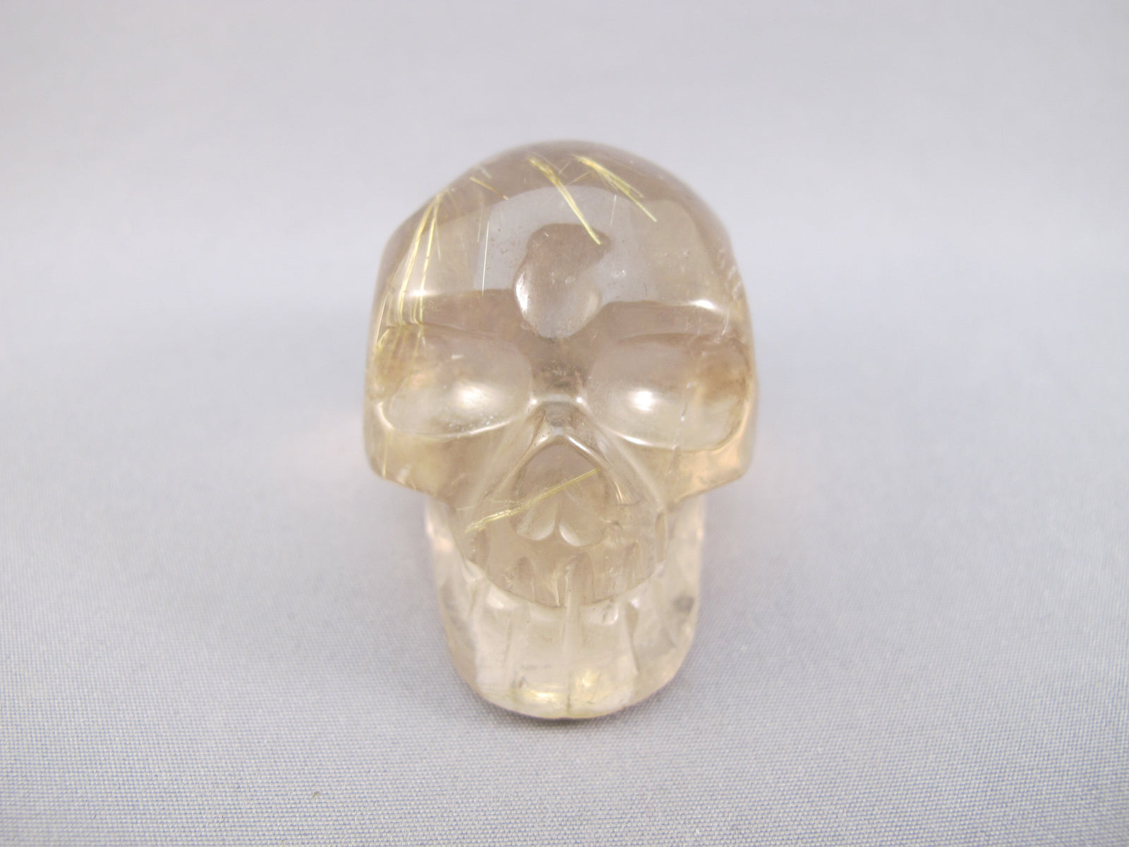 A-C-S-83-r :  Adoption Rutilated Citrine Crystal Skull