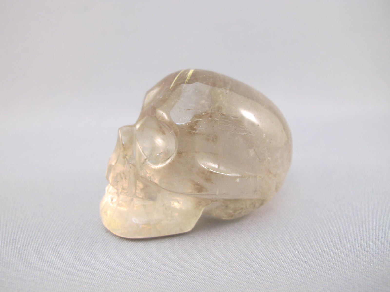 A-C-S-83-r :  Adoption Rutilated Citrine Crystal Skull