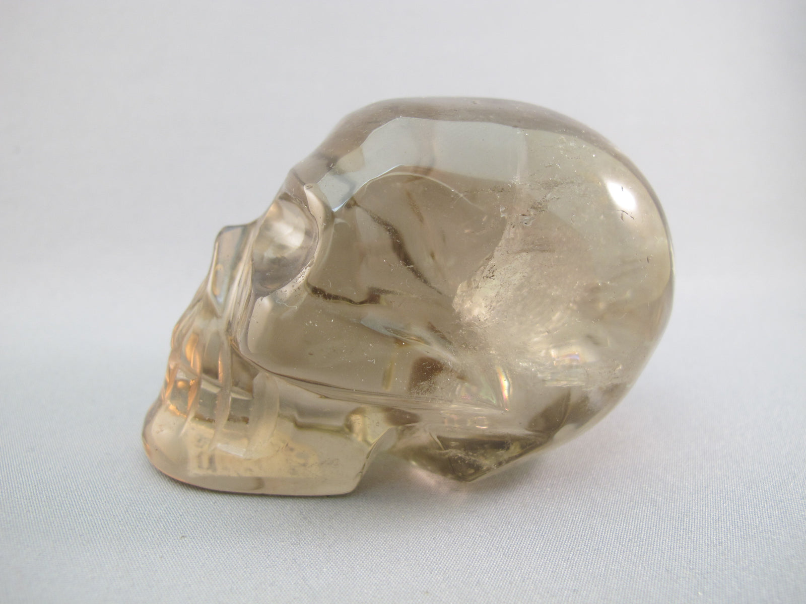 A-C-M-251-r : Adoption 3-Inch Rainbow Citrine Crystal Skull