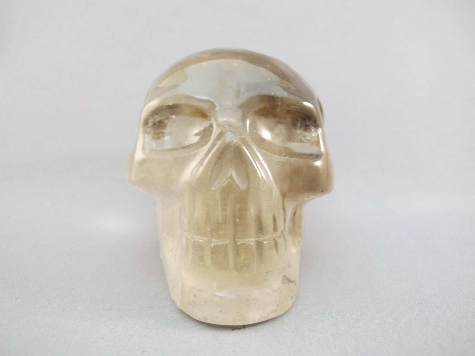 A-C-M-361-s : Adoption Tri-Color Smoky Citrine Crystal Skull