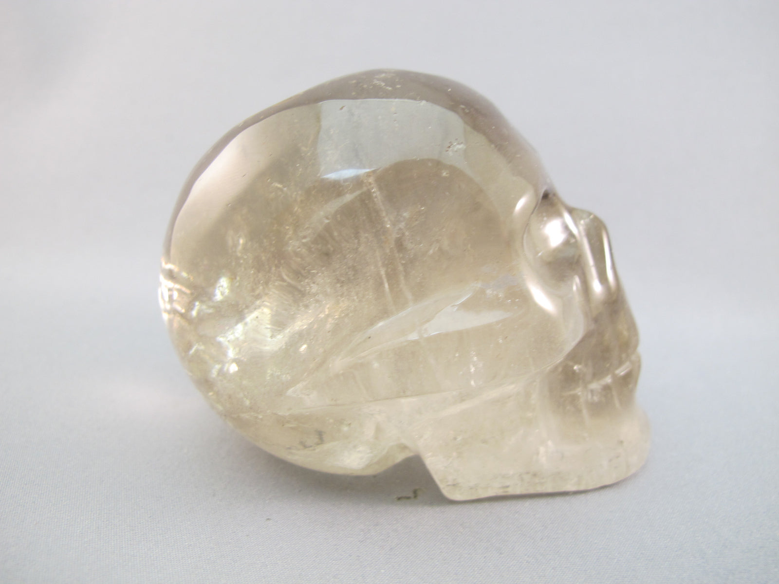 A-C-M-361-s : Adoption Tri-Color Smoky Citrine Crystal Skull